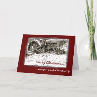 Carte de Noël du Tracteur d'entreprise