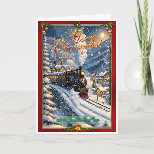 Carte de Noël du train (Devant)