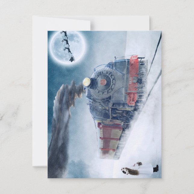 Carte de Noël du train de Noël (Devant)