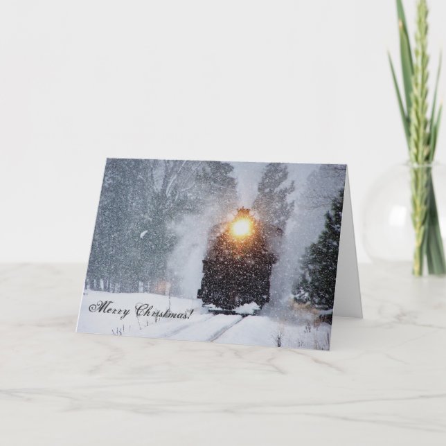 Carte de Noël du train de Sumpter Valley (Devant)
