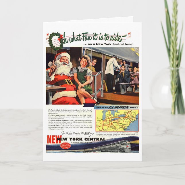 Carte de Noël du train NY Central (Devant)