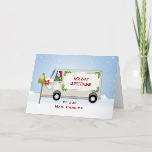 Carte de Noël du transporteur de courrier électron