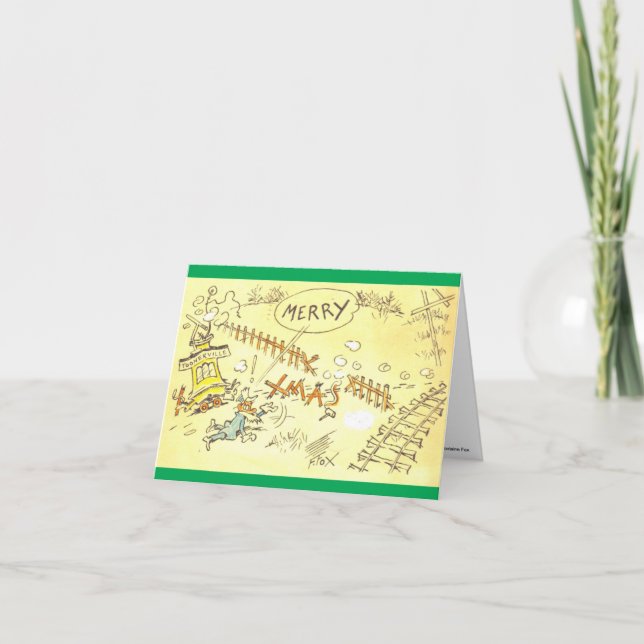 Carte de Noël du Trolley Fontaine Fox/Toonerville (Devant)