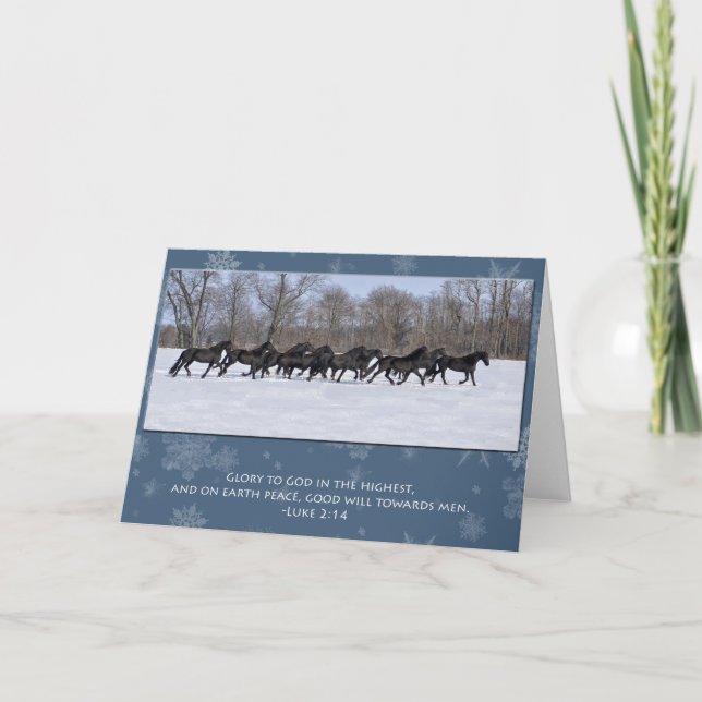 Carte de Noël du troupeau de Mares friésiennes (Devant)