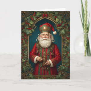 Carte de Noël du Vieux St. Nick de l'époque victor