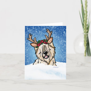Carte de Noël du Wheaten Terrier Renne