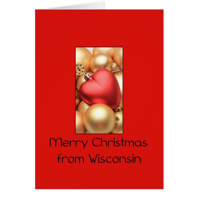 Carte de Noël du Wisconsin, préciser (Devant)
