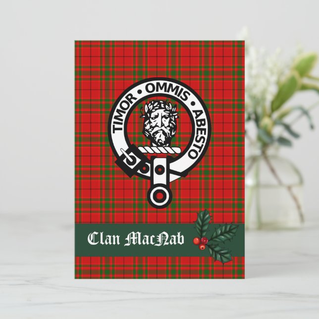 Carte de Noël écossaise Clan MacNab (Debout devant)