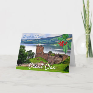 Carte de Noël écossaise Grant Clan Urquhart Castle