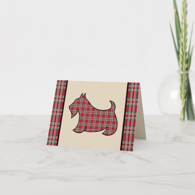 Carte de Noël écossaise Terrier (Devant)