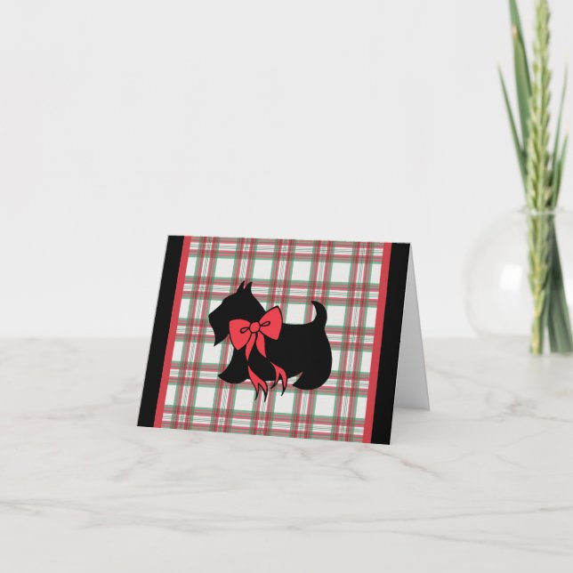 Carte de Noël écossaise Terrier (Devant)
