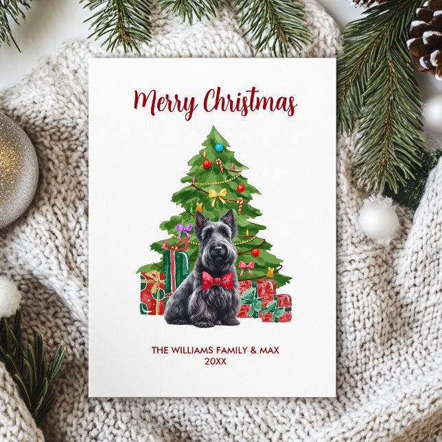 Carte de Noël écossaise Terrier (Créateur téléchargé)