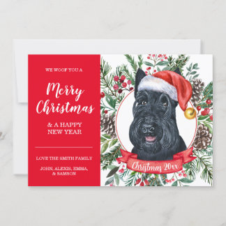 Carte de Noël écossaise Terrier Dog