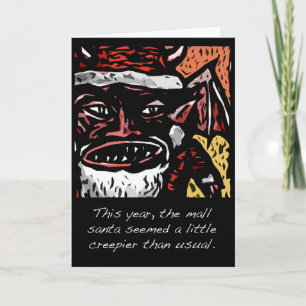 Carte de Noël effrayante de Père Noël de mail