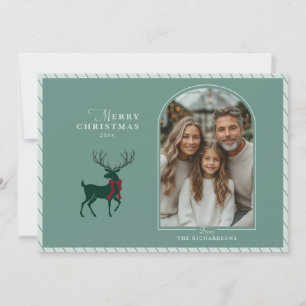 Carte de Noël Elegant Reindeer Arch Photo