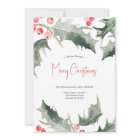 Carte de Noël élégante aquarelle 'Nous avons démén