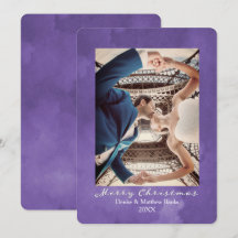 Carte de Noël élégante aquarelle Ultra Violet