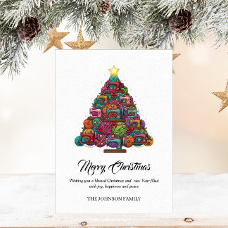 Carte de Noël élégante en crochet représentant un