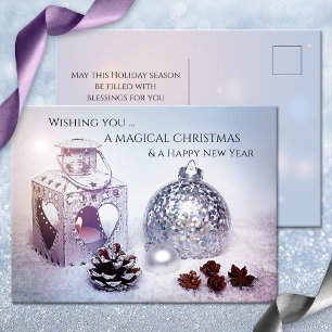 Carte de Noël élégante et magique de rêve en blanc