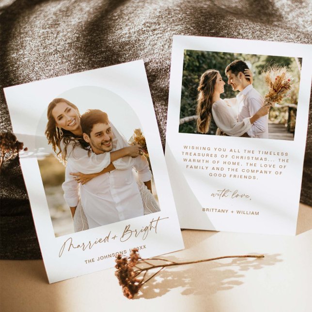 Carte de Noël élégante et mariage Élégante Photo (Créateur téléchargé)