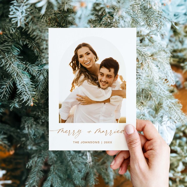 Carte de Noël élégante et mariage Photo festive (Créateur téléchargé)