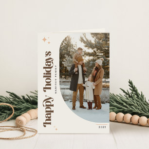 Carte de Noël élégante et moderne pliée pour les f