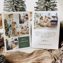 Carte de Noël élégante pour famille avec plusieurs