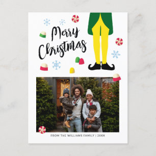 Carte de Noël Elf avec photo
