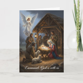 Carte de Noël - Emmanuel Dieu est avec nous