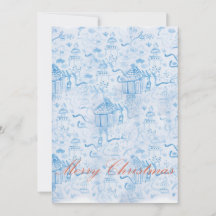 Carte de Noël en chinoiserie