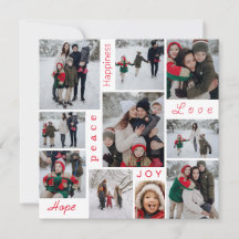 Carte de Noël en collage de photos