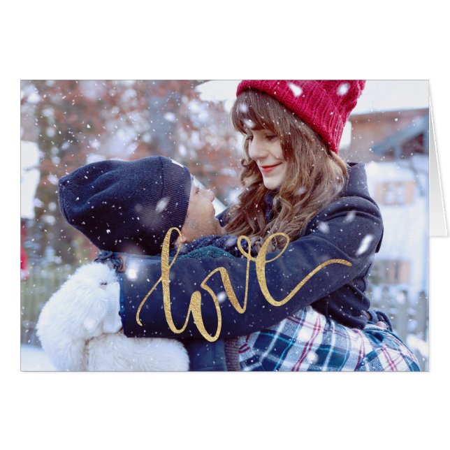 Carte de Noël en couple de Noël (Devant horizontal)