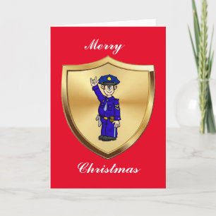 Carte de Noël en Langue des Signes du policier