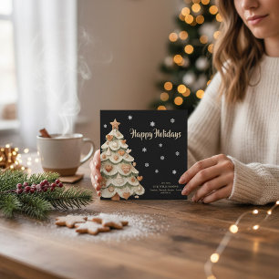 Carte de Noël en pain d'épices en forme de sapin