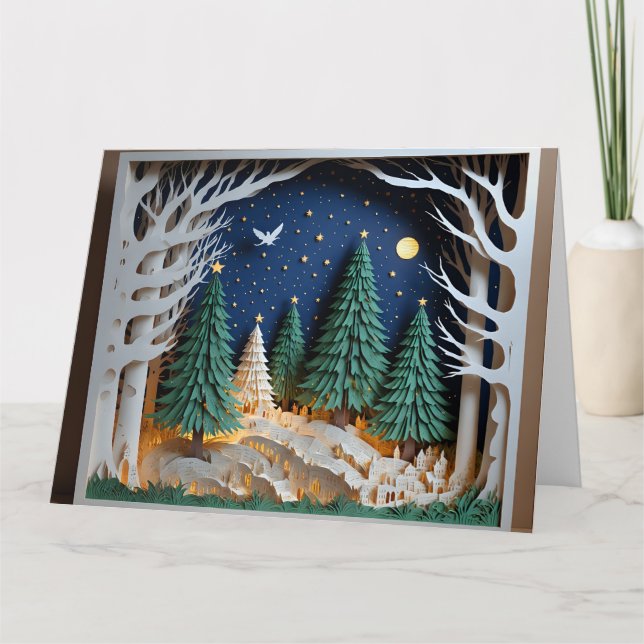 Carte de Noël en papercraft  (Devant)