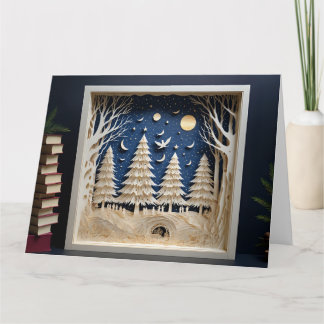 Carte de Noël en papier découpé 