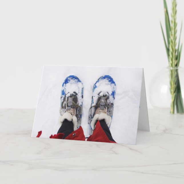 Carte de Noël en raquettes (Devant)