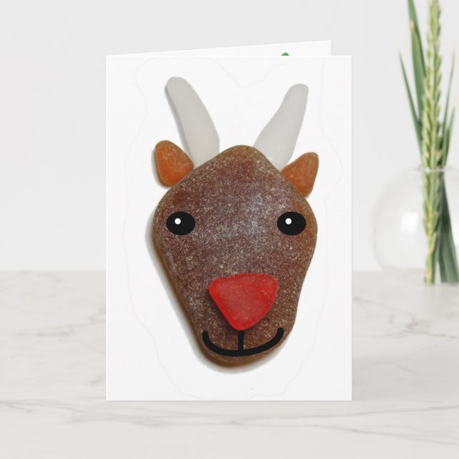 Carte de Noël en verre de mer (Devant)