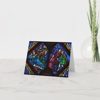 Carte de Noël en verre souillé