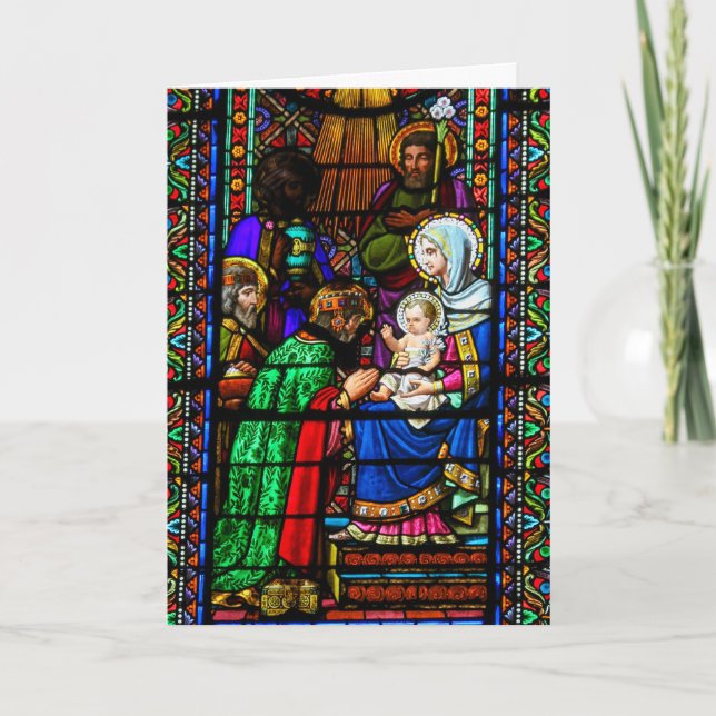Carte de Noël en verre souillé (Devant)