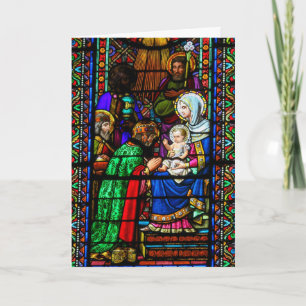 Carte de Noël en verre souillé