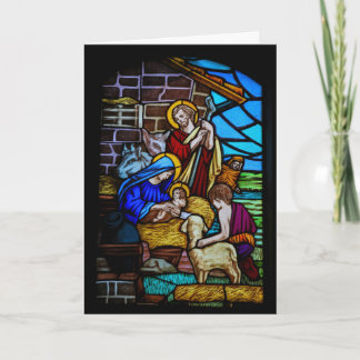 Carte de Noël en verre souillé