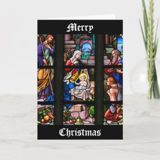 Carte de Noël en verre souillé