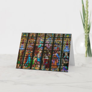 Carte de Noël en verre souillé