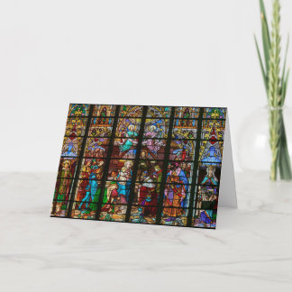 Carte de Noël en verre souillé