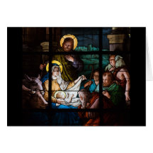 Carte de Noël en verre souillé