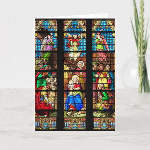 Carte de Noël en verre souillé