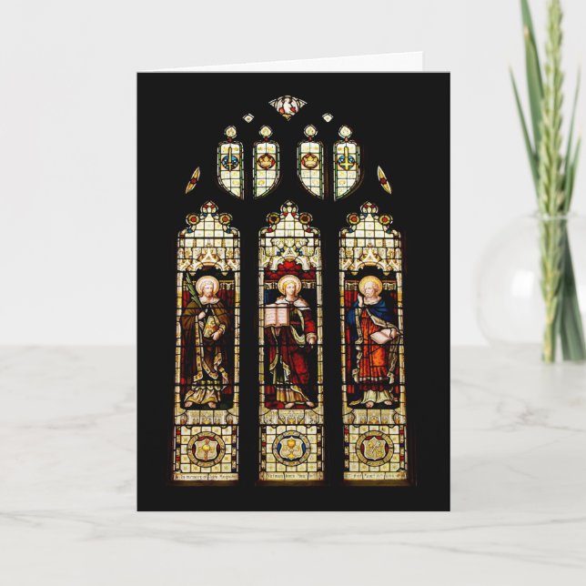 Carte de Noël en verre souillé (Devant)