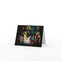 Carte de Noël en verre souillé