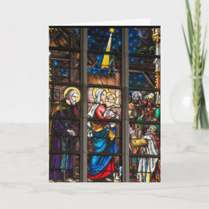 Carte de Noël en verre souillé